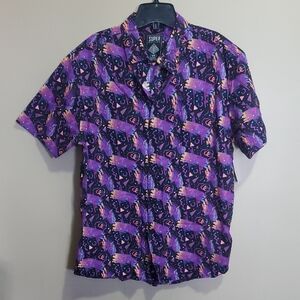 Super Massive Men's Purple Patterned Shirt Size Medium